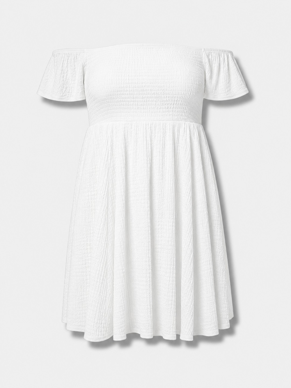 Torrid Smocked Skater Off-Shoulder Mini Dress Size 2